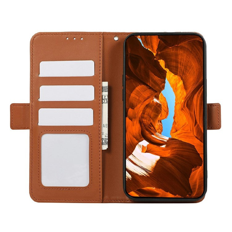 ABEEL For iPhone 17 Case Leather Phone Cover with RFID Blocking Wallet - Brown