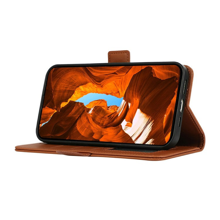 ABEEL For iPhone 17 Case Leather Phone Cover with RFID Blocking Wallet - Brown