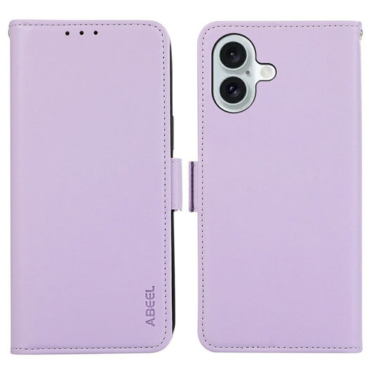 ABEEL For iPhone 17 Case Leather Phone Cover with RFID Blocking Wallet - Purple