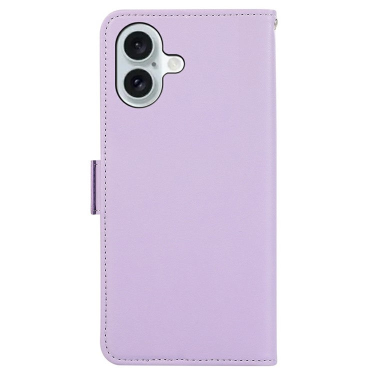 ABEEL For iPhone 17 Case Leather Phone Cover with RFID Blocking Wallet - Purple
