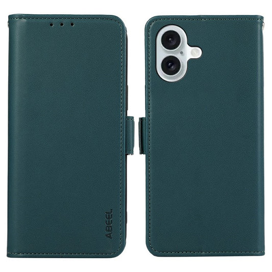 ABEEL For iPhone 17 Case Leather Phone Cover with RFID Blocking Wallet - Green