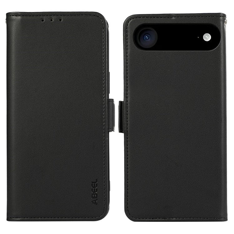 ABEEL For iPhone 17 Air Case Leather Phone Cover with RFID Blocking Wallet - Black