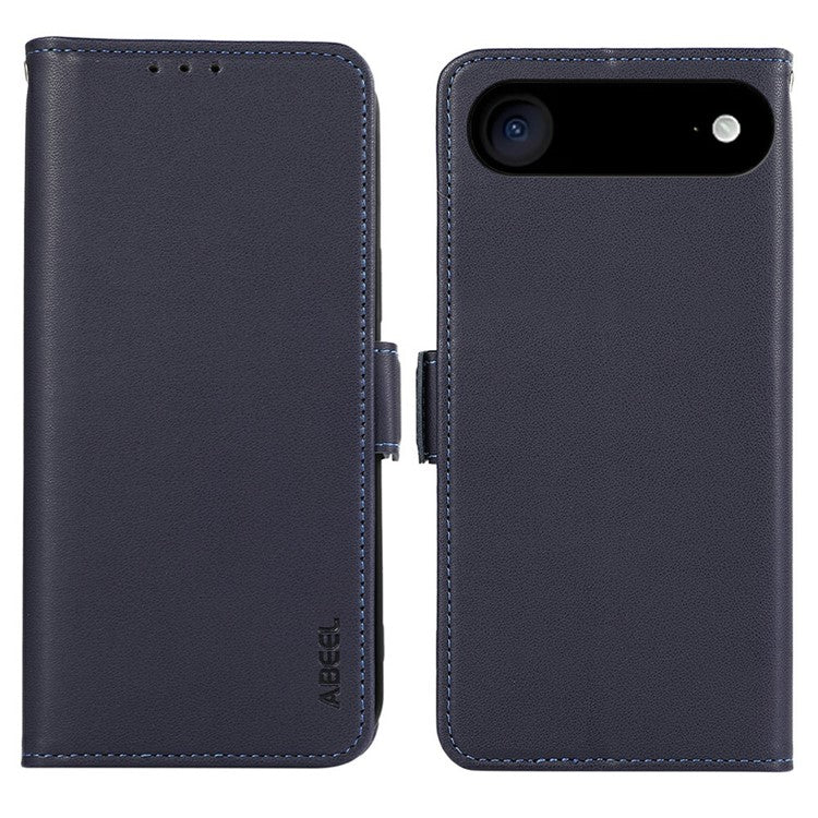 ABEEL For iPhone 17 Air Case Leather Phone Cover with RFID Blocking Wallet - Blue