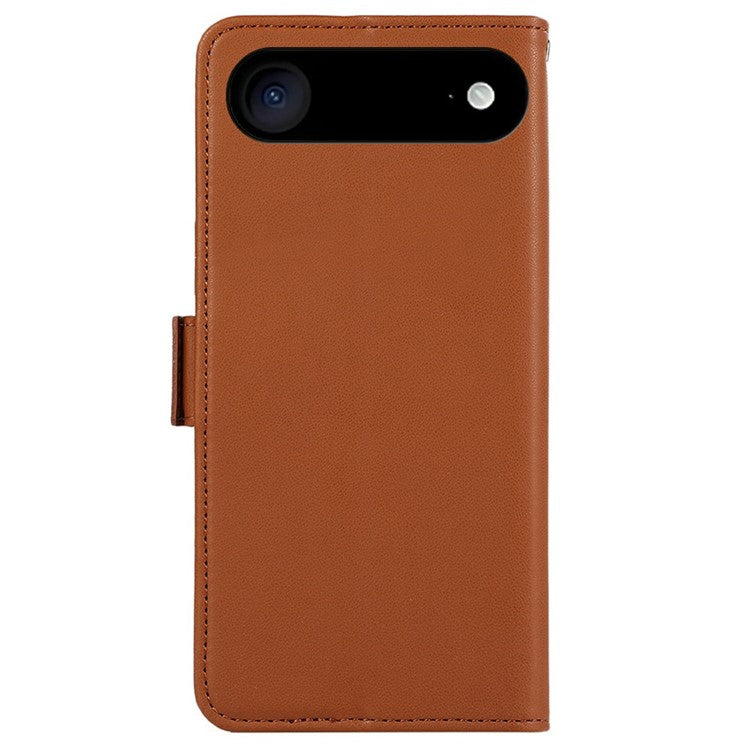 ABEEL For iPhone 17 Air Case Leather Phone Cover with RFID Blocking Wallet - Brown