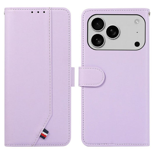For iPhone 17 Pro Case RFID Blocking Flip Leather Phone Cover - Purple