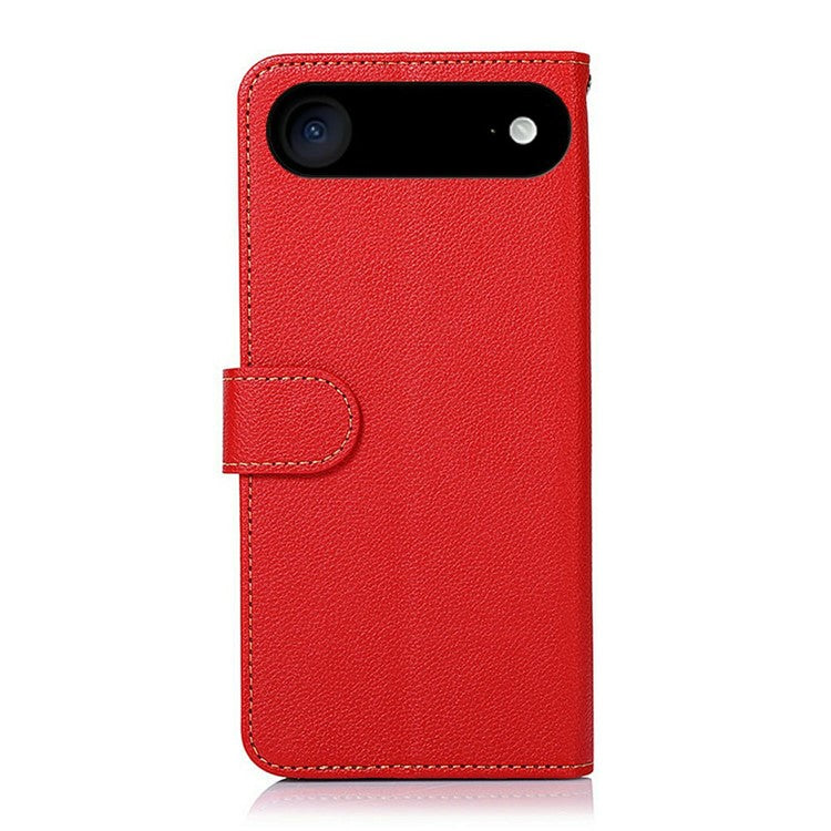 KHAZNEH For iPhone 17 Air Case RFID Blocking Wallet PU Leather Phone Cover - Red