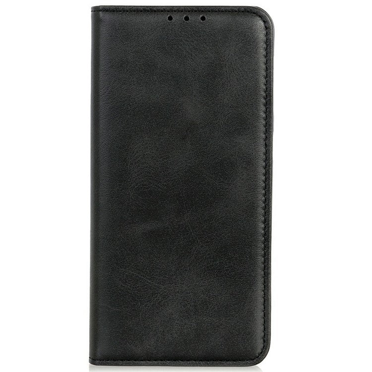 For iPhone 17 Case Split Leather Flip Wallet Phone Cover - Black