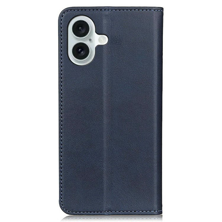 For iPhone 17 Case Split Leather Flip Wallet Phone Cover - Blue