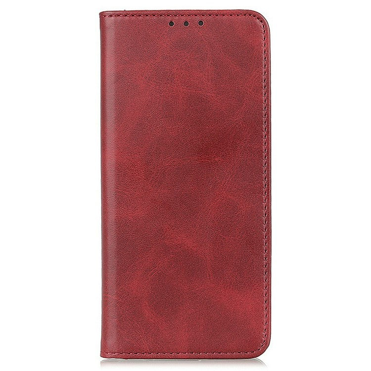 For iPhone 17 Case Split Leather Flip Wallet Phone Cover - Red