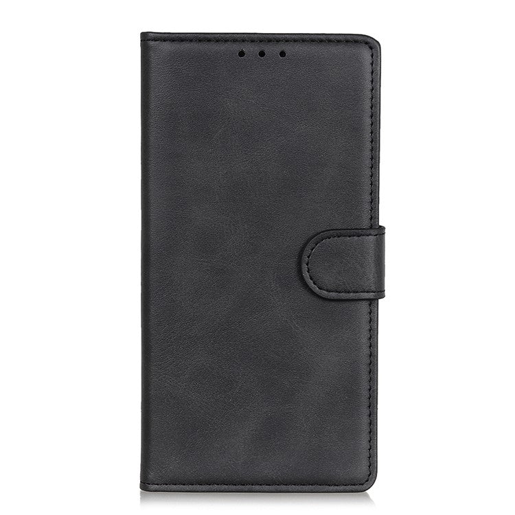 For iPhone 17 Case Cowhide Texture Leather Wallet Stand Phone Cover - Black