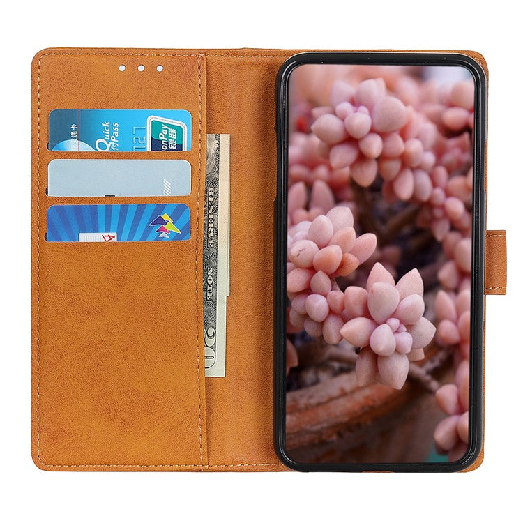 For iPhone 17 Case Cowhide Texture Leather Wallet Stand Phone Cover - Brown