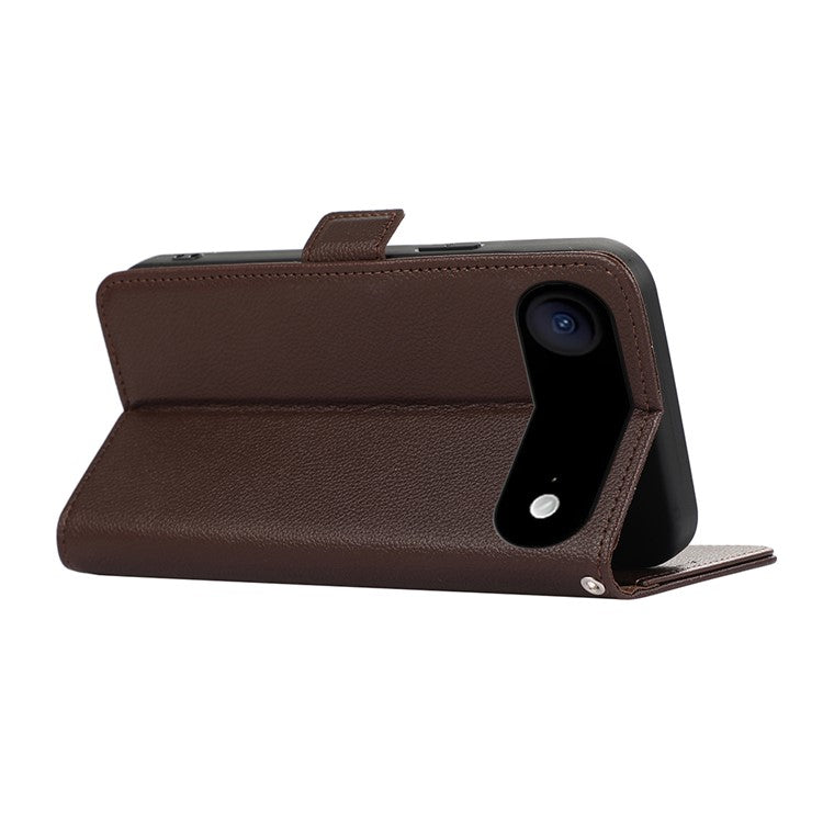 ABEEL For iPhone 17 Air Case Litchi Texture Leather RFID Blocking Phone Cover - Brown