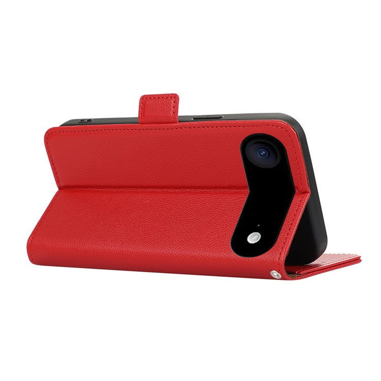 ABEEL For iPhone 17 Air Case Litchi Texture Leather RFID Blocking Phone Cover - Red