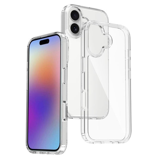 For iPhone 17 Clear Case TPU + Acrylic Shockproof Phone Back Cover