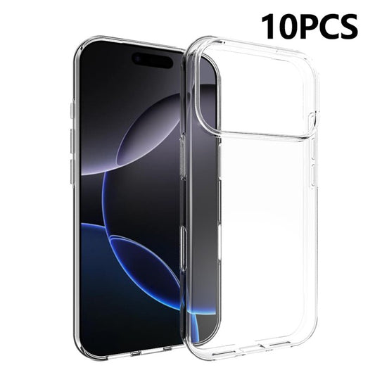 10Pcs  /  Pack For iPhone 17 Pro Case Watermark Free TPU Protective Clear Phone Cover