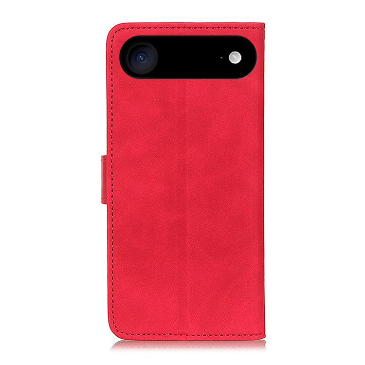 KHAZNEH For iPhone 17 Air Case PU Leather Retro Texture Phone Cover - Red