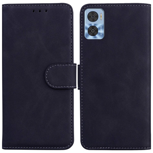 Smartphone Cover for Motorola Moto E22 4G / E22i 4G, Drop Resistant PU Leather Flip Wallet Case Viewing Stand Phone Shell - Black