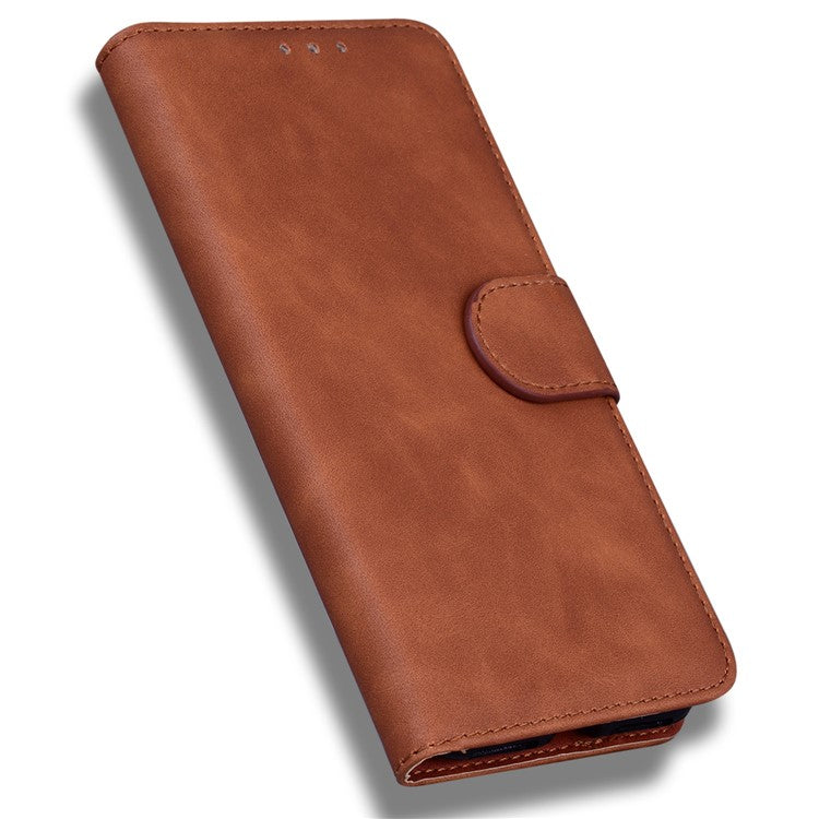 Smartphone Cover for Motorola Moto E22 4G / E22i 4G, Drop Resistant PU Leather Flip Wallet Case Viewing Stand Phone Shell - Brown