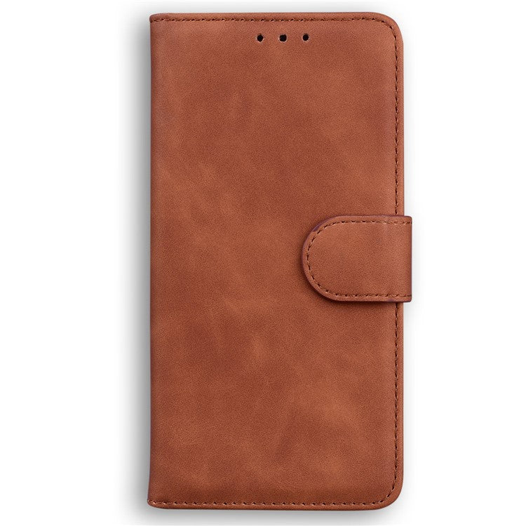 Smartphone Cover for Motorola Moto E22 4G / E22i 4G, Drop Resistant PU Leather Flip Wallet Case Viewing Stand Phone Shell - Brown