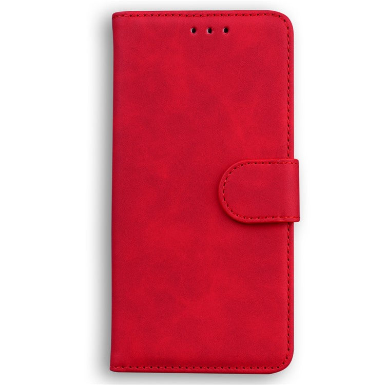 Smartphone Cover for Motorola Moto E22 4G / E22i 4G, Drop Resistant PU Leather Flip Wallet Case Viewing Stand Phone Shell - Red