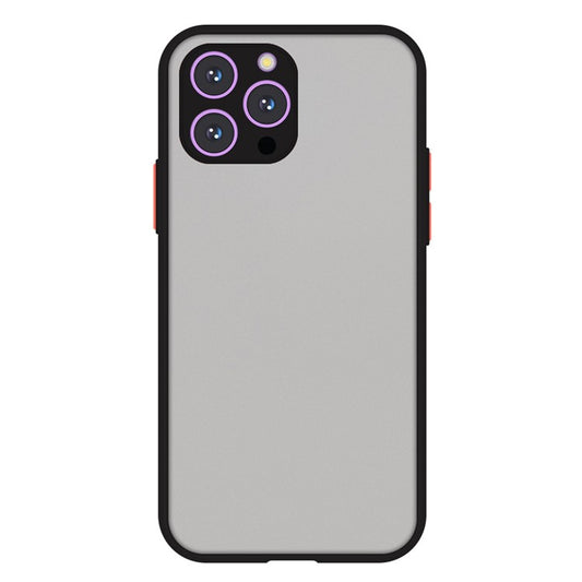 Skin-touch Feeling Phone Cover for iPhone 14 Pro Max Drop Protection Cell Phone Case TPU+Plastic Phone Shell - Black