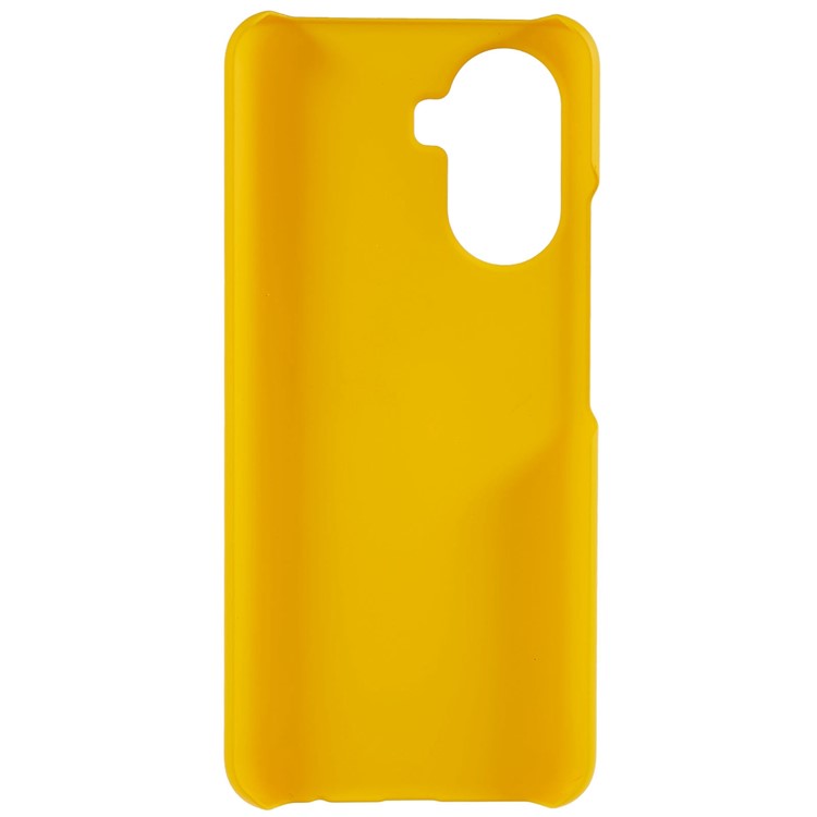 For Huawei Enjoy 50 Rubberized Glossy Hard PC Back Case Cellphone Protective Cover - Yellow