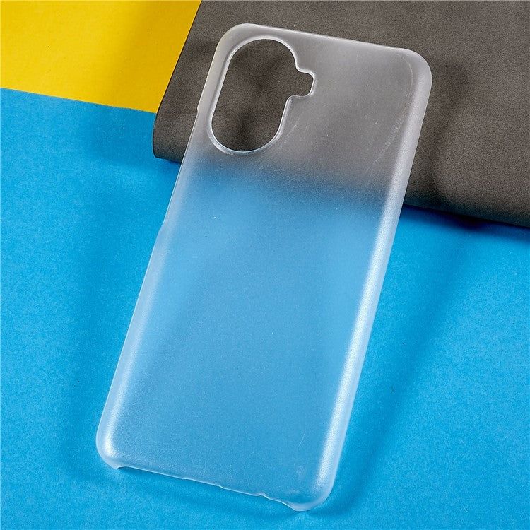 For Huawei Enjoy 50 Rubberized Glossy Hard PC Back Case Cellphone Protective Cover - Transparent