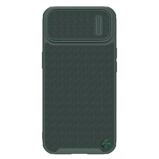 NILLKIN for iPhone 14 Plus Texture Pro Non-slip Phone Case Scratch-resistant Cell Phone Cover with Camera Slide Protector Support Magnetic Wireless Charging - Green