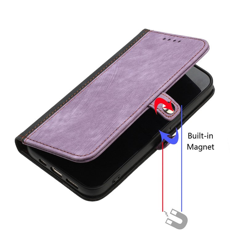 YX0020 For Xiaomi Redmi Note 11 4G (Qualcomm) / Note 11S 4G Phone Case, Bump Proof PU Leather Stand Function Dual Magnetic Clasp Flip Cover Shell with Strap - Light Purple