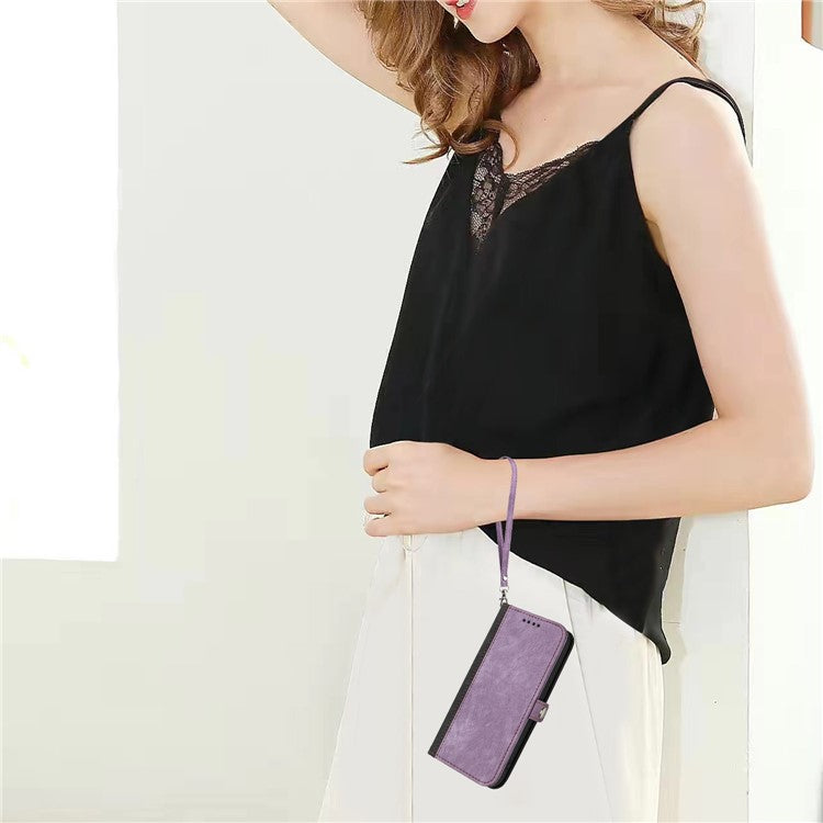 YX0020 For Xiaomi Redmi Note 11 4G (Qualcomm) / Note 11S 4G Phone Case, Bump Proof PU Leather Stand Function Dual Magnetic Clasp Flip Cover Shell with Strap - Light Purple