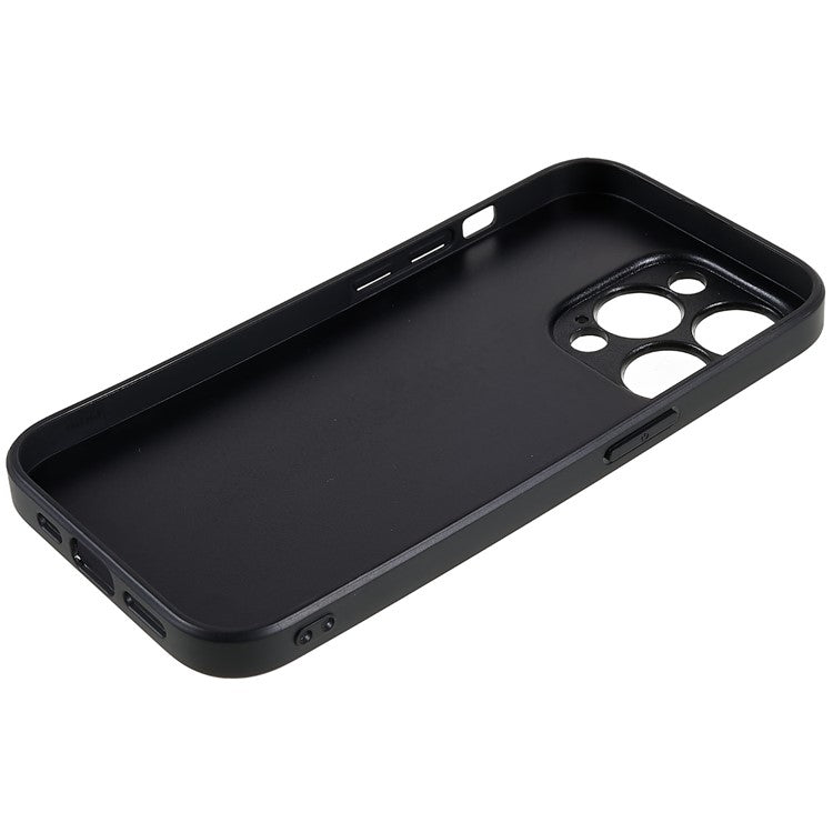 Card Slot Design Phone Case for iPhone 14 Pro, PU Leather+TPU+PC Anti-scratch Dustproof Protective Cover - Red
