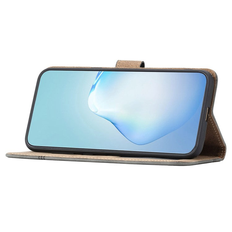 For Xiaomi Redmi 10A Cell Phone Case Wallet Skin-touch Feeling Retro PU Leather Sewing Line Decor Phone Cover - Brown