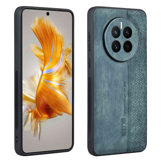 AZNS For Huawei Mate 50 4G Anti-fading Imprinted Pattern PU Leather Coated TPU Cover Anti-slip Cell Phone Case - Green