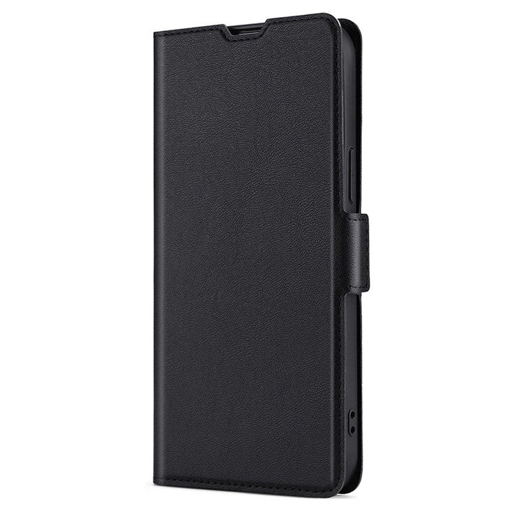 For Xiaomi Redmi Note 12 Pro+ 5G Card Slot Design Ultra-slim Book Style Folio Flip PU Leather Cover Stand Inner TPU Phone Case - Black