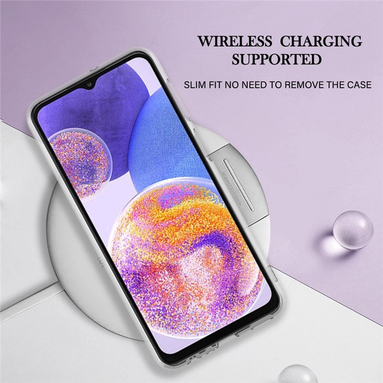 YB IMD Series-16 Style E for Samsung Galaxy A23 4G / A23 5G (Global Version) 2.0mm IMD Marble Pattern TPU Cover Anti-scratch Electroplating Phone Cover - Rose