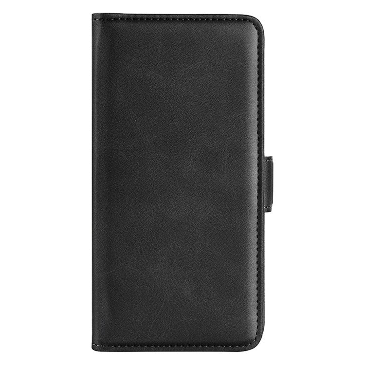 Cell Phone Cover For Motorola Moto G72 4G PU Leather Dual Magnetic Clasp Calf Texture Stand Phone Case Wallet - Black