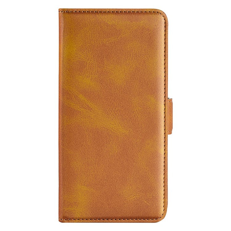 Cell Phone Cover For Motorola Moto G72 4G PU Leather Dual Magnetic Clasp Calf Texture Stand Phone Case Wallet - Yellow