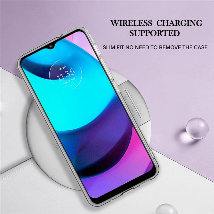 YB IMD Series-16 for Motorola Moto E20 / E30 / E40 Style E Marble Pattern IMD Phone Case Electroplating Frame 2.0mm TPU Anti-Scratch Shockproof Cover - Rose Gold