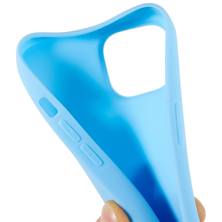 Phone Cover for iPhone 14 Plus Fingerprint Free Matte Protective TPU Phone Cover - Baby Blue