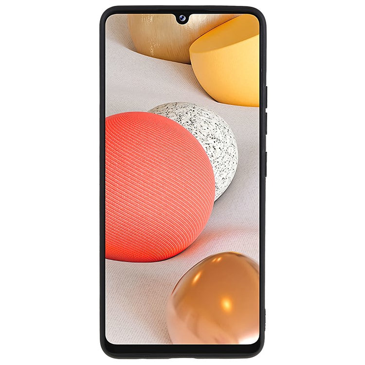 For Samsung Galaxy A42 5G Anti-scratch Slim Fit Cell Phone Cover Black Matte Flexible TPU Case