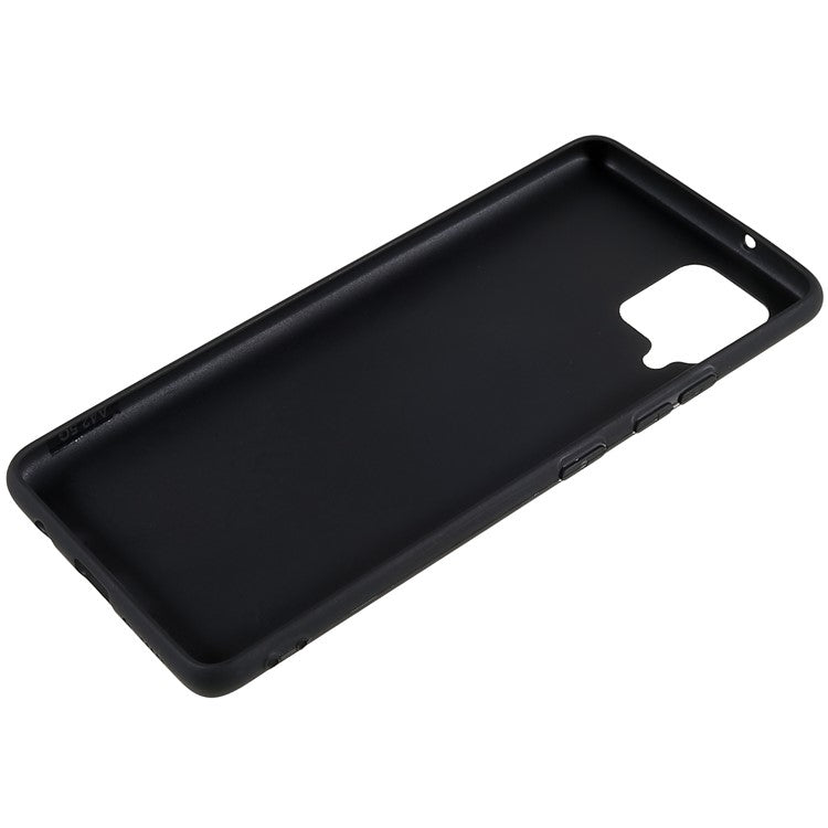 For Samsung Galaxy A42 5G Anti-scratch Slim Fit Cell Phone Cover Black Matte Flexible TPU Case