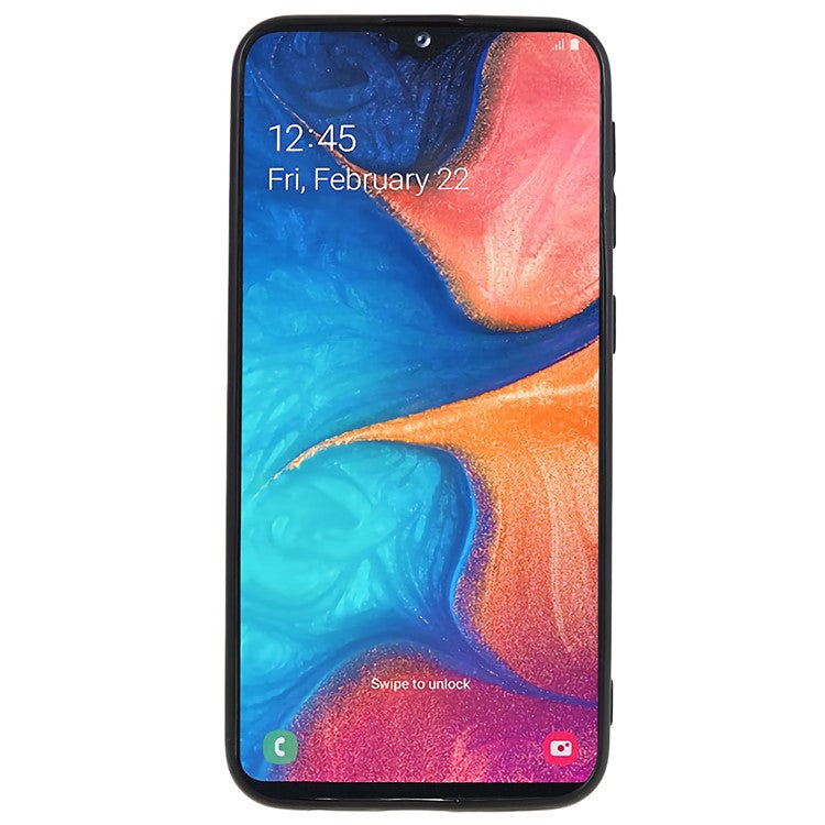 For Samsung Galaxy A20e Raised Bezel Protection Phone Case Black Matte Flexible TPU Protective Cell Phone Cover