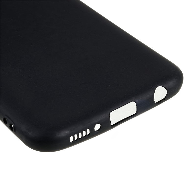 For Samsung Galaxy A20e Raised Bezel Protection Phone Case Black Matte Flexible TPU Protective Cell Phone Cover