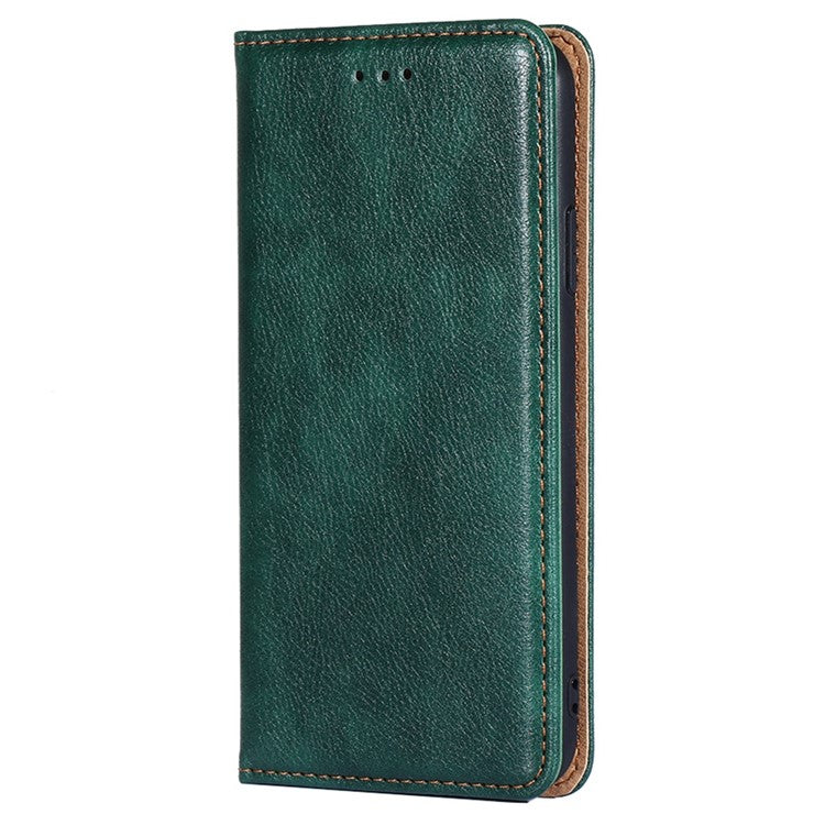 For Huawei nova Y61 4G Magnetic Adsorption PU Leather Protective Cover Foldable Stand Phone Wallet Case - Green