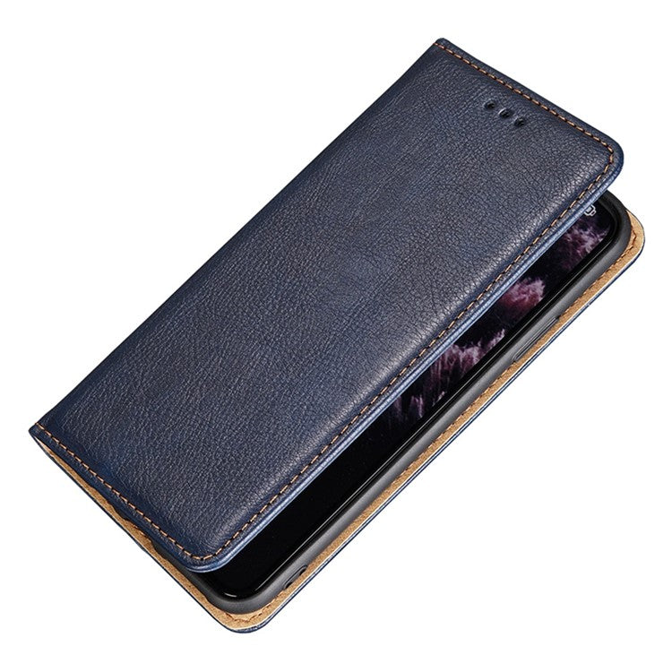For Huawei nova Y61 4G Magnetic Adsorption PU Leather Protective Cover Foldable Stand Phone Wallet Case - Black