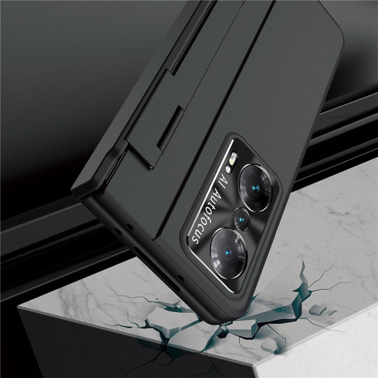For Honor Magic Vs 5G / Vs Ultimate 5G Hinge Protection PC Phone Case All-Inclusive Anti-Drop Cover with Tempered Glass Screen Film - Transparent