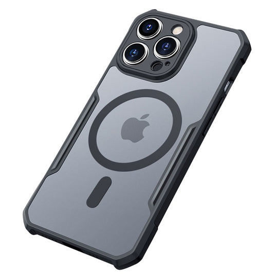 XUNDD Magnetic Phone Case for iPhone 14 Pro Compatible with MagSafe, Hybrid Acrylic + TPU Anti-Scratch Back Cover - Black