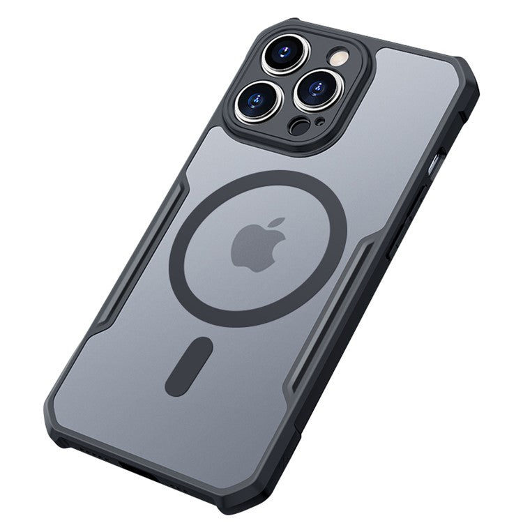 XUNDD Magnetic Phone Case for iPhone 14 Pro Compatible with MagSafe, Hybrid Acrylic + TPU Anti-Scratch Back Cover - Black