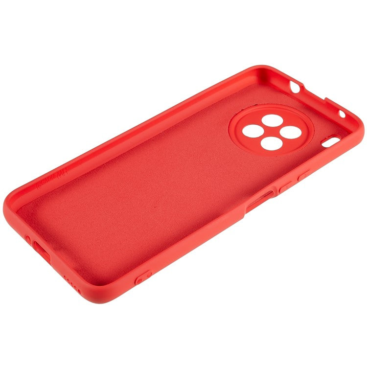 For Huawei nova 8i Liquid Silicone Texture Arc Edge Phone Case 2.0mm Thick Soft TPU Camera Protection Shockproof Cover - Red