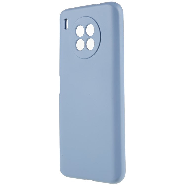 For Huawei nova 8i Liquid Silicone Texture Arc Edge Phone Case 2.0mm Thick Soft TPU Camera Protection Shockproof Cover - Grey